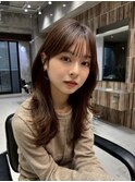 大人ガーリーダークアッシュ似合わせカットメディアムレイヤー