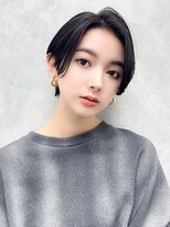 オーバーヘアー 池袋店(over hair)&nbsp;【over hair】大人ショート×センターパート×暗髪カラー