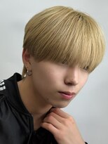 エルマーク 松山(L-MARK)&nbsp;マッシュ/メンズ/ハイトーン/ダブルカラー/ブリーチ/眉毛