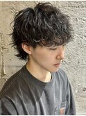 波巻きスパイラルパーマツイストパーママッシュメンズパーマ