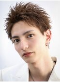 ベリショスパイキーショートべリーショートアップバングメンズ