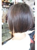 直毛の方でも円みを＊ナチュラルラウンドボブ