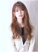 【Owll】シースルーバングで抜け感柔らかカールロング