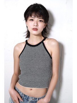 アディクト 東陽町西口(addict) 外ハネウルフレイヤー＿ボブ＿地毛風カラー＿小顔効果［東陽町］