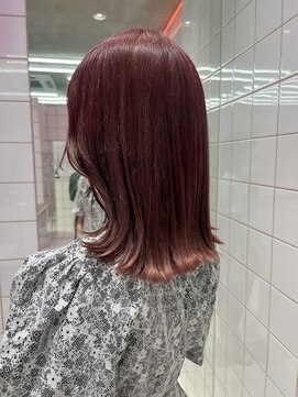 ロンドルーチェ 心斎橋(Lond luce) ダークアッシュ/ミディアムレイヤーカット［髪質改善/縮毛矯正］