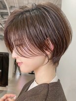 30代40代50代/丸みショート/クビレ/前髪あり/ブラウン/表参道