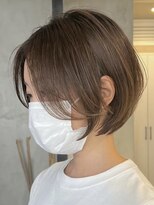 ジュイール(jouir) ショートカットショートボブハンサムショートグレージュカラー