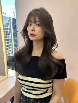 ボタン シブヤ(VOTAN SHIBUYA) 韓国ヘア/顔まわりカット/くびれヘア/前髪あり/透け感カラー