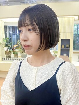 パークレーン アイス イヴェン(park lane ICI yeven) ミニボブ　切りっぱなしボブ　グレージュ　ラベンダーグレージュ