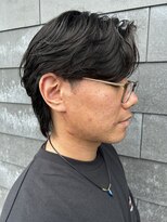 ヒュイル バイ ニアウ(Hwyl by Niau)&nbsp;メンズマッシュセンターパートスパイラルパーマニュアンスパーマ