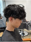 波巻きパーマ