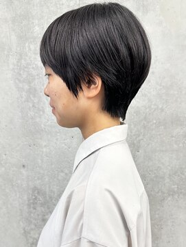 モリオ(morio) ＊黒髪ショート丸みショート前髪ありマッシュショート30代40代3