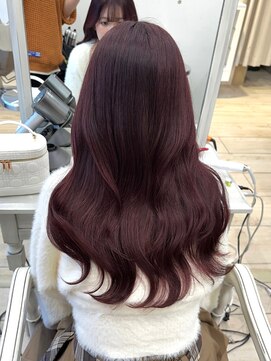 シーン(seen) ★ブリーチなし秋冬カラーピンクブラウンレイヤーカット★