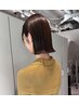 カラー毛でもダメージレスに！酸性ストレート＋カット
