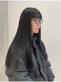【YOKE】ダークグレー/暗髪/透明感カラー/ワイドバング