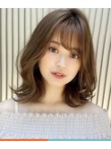 大人くびれミディアムレイヤーボブ
