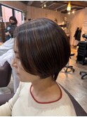 セルフスタイリングでも決まる丸みボブ 髪質改善トリートメント