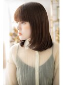 ■ぱっつん前髪前下がり内巻き艶感ストレート611川口20代30代