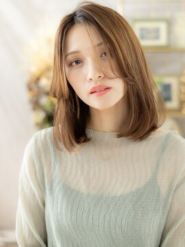 カバーヘア イヴ 戸頭店(COVER HAIR EVE) 2wayバング小顔センターパート抜け感セミディc6戸頭20代30代40代