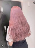 くびれヘア/アプリコットオレンジ/夏のヘアアレンジ/梅田