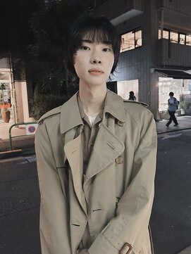 メゾンアクア 表参道(Maison ACQUA) =メンズボブ/フェザーパーマ/MEN’S HAIR/ブルーブラック