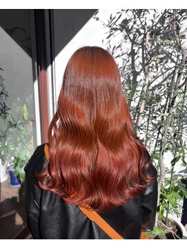 アン(Hair make un) アプリコットオレンジ