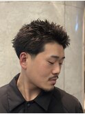 テーパーフェード×スパイキーショート