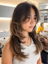 ノラ ウメダ(NORA UMEDA)&nbsp;ハッシュカットレイヤーカット海外ヘアカーテンバングハイライト