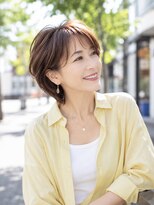 バグズ(Baguz) 50代60代小顔くびれレイヤーミディひし形上品若見え艶感ヘア