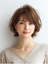 Heart's美人設計と白髪ぼかし専門店 青山表参道店 脱白髪染め/ショートヘア【ハーツ】&nbsp;白髪ぼかし脱白髪染め似合わせショートボブ40代50代60代