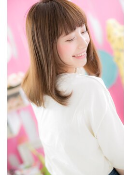 ヘアアンドビューティー ミック(Hair & Beauty miq) パッツンバングのオシャレガール★ミディa(miq阿佐ヶ谷)