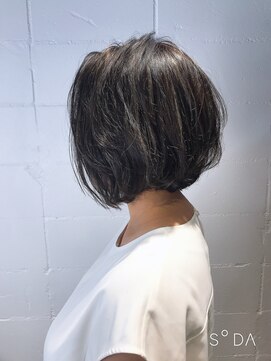 シェル 吉祥寺(shell) ボブ×ハイライト☆ダークシルバー