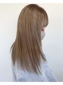 【L.I.G fukuoka】シースルーバング×フォギーベージュ
