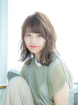 ロンド レグリーズ 立川(Lond leglise) 【槌矢圭悟】外ハネ/ベージュ/くびれレイヤー/カーキアッシュ
