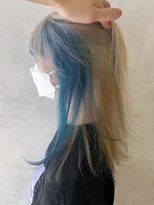 アイティー バイ アルバム 中野店(IT by ALBUM)&nbsp;インナーライトブルー_外ハネボブセクションカラー_ba394741