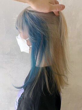 アイティー バイ アルバム 中野店(IT by ALBUM) インナーライトブルー_外ハネボブセクションカラー_ba394741