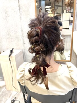 ヘアメイク ゼロ(0) let's goパーティーアレンジ