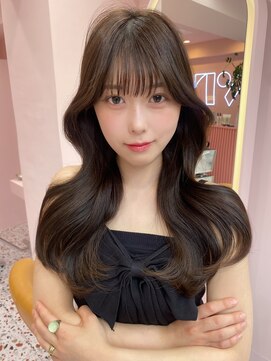 ボタン シブヤ(VOTAN SHIBUYA) 艶カラー/レイヤーカット/韓国ヘア/オリーブベージュ