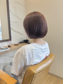 ラポールヘアー(rapport hair) 丸みボブ×ピンクブラウン＊