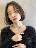 韓国風切りっぱなしボブ 髪質改善 小顔カット 顔まわり A1116