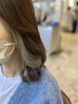 ウィズ ANNEX店(With) インナーカラーホワイトグレージュ