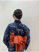 【自由が丘】　浴衣着付けとヘアセット/30代40代50代