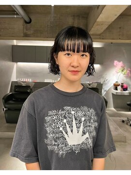 リール(rire) rireイメチェン前髪アンブレラカラーこなれミディウェーブパーマ