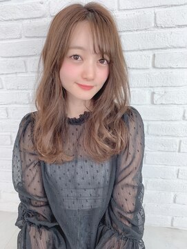 ギーク(Geek) 【Geek春日井】オリーブベージュフェミニンロング　《担当 REO》