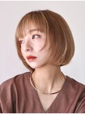 ハイトーンフェイスレイヤーボブ内巻き顎ラインボブ【自由が丘】