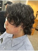 波巻きパーマメンズパーマメンズヘアツーブロックツイストパーマ
