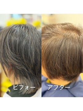 髪美人 #ノンダメージ白髪ボカシ+デザインカット