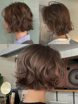 アンプラグド(unplugged) ブロンドベージュブリーチなしダブルカラーハイトーン透明感