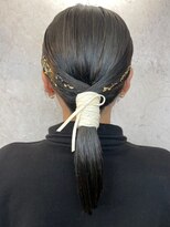ビスクヘアデザイン(bisq hair design)&nbsp;アレンジ　艶髪　髪質改善　ヘアセット　編みおろし　顔まわり