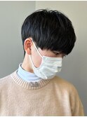 黒髪マッシュナチュラルマッシュメンズヘア韓国ツーブロック